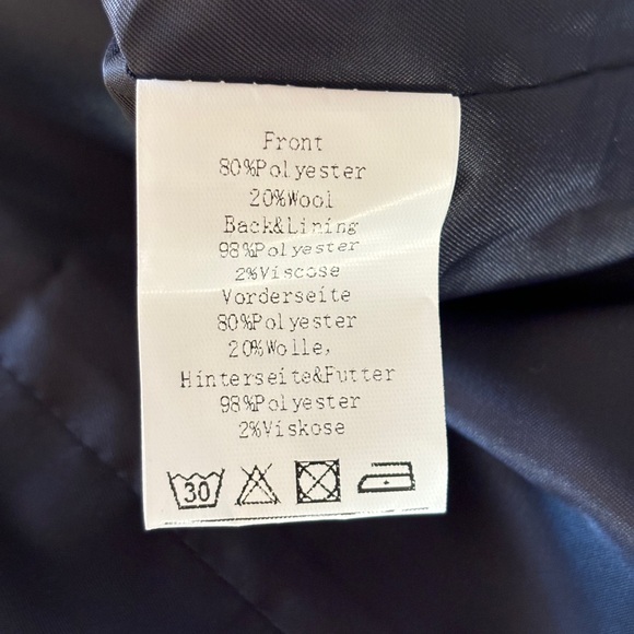 Paul Jones Wool Blend Navy Tweed Herringbone Waistcoat Vest Mens Medium Classic - Picture 11 of 13